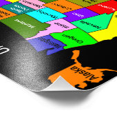 USA Map Foto Print (Ecke)