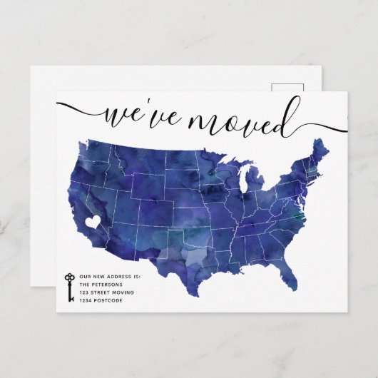 USA Map Herznavy Blue Move Ankündigung (Vorne/Hinten)