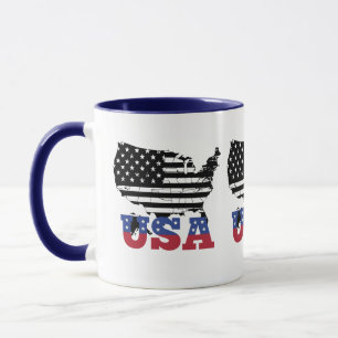 "USA Map Keramik Tasse" Tasse