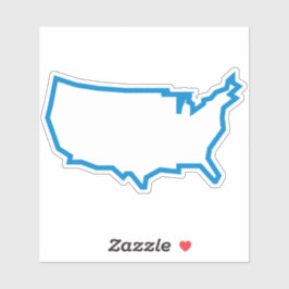 USA Map-Kontur Aufkleber