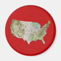 USA Map Magnet