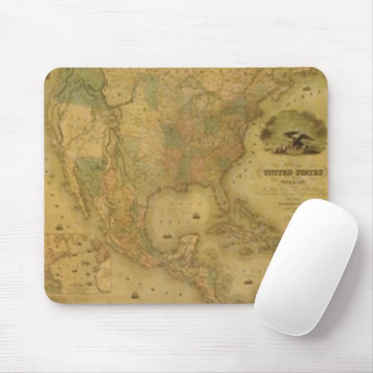 USA Map Mouse Pad Mousepad (Mit Mouse)