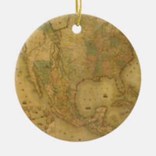 USA Map Organisation Keramikornament