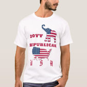 USA Map republikanisches Party Elephant bei der Fl T-Shirt (Vorderseite)