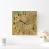 USA Map Square Clock Quadratische Wanduhr (Zuhause)