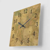 USA Map Square Clock Quadratische Wanduhr (Winkel)