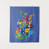 USA Map Tapestry Wandteppich (Vorderseite)