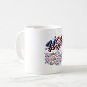 USA Map U.S. Staaten Amerika Kaffeetasse (Vorderseite Links)
