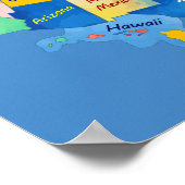 USA MAP watercolor artwork Poster (Ecke)