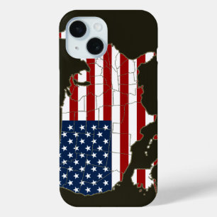 USA map with american flag Case-Mate iPhone Hülle