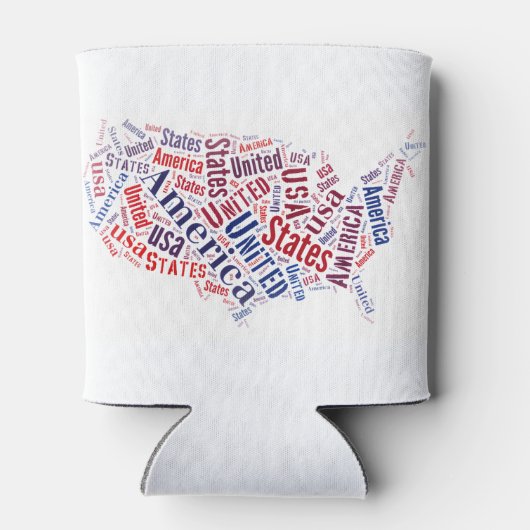 USA Map Word Art Dosenkühler (Rückseite)