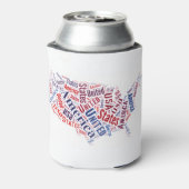 USA Map Word Art Dosenkühler (Kanne Rückseite)