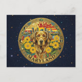 USA Maryland Staatsembleme Postkarte (Vorderseite)