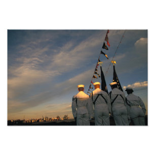 USA, Massachusettes, Boston. Farbe der US-Marine Fotodruck