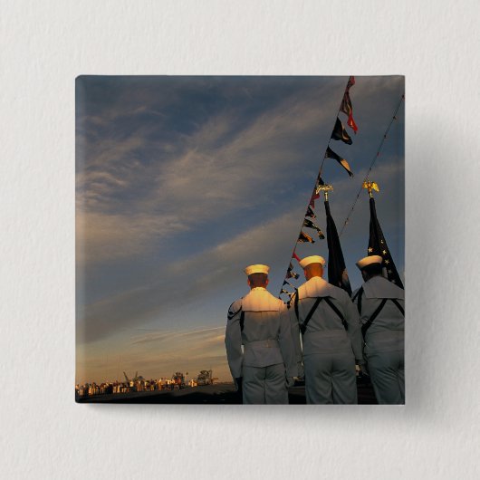 USA, Massachusettes, Boston. US-Marine-Farbe Button (Vorderseite)
