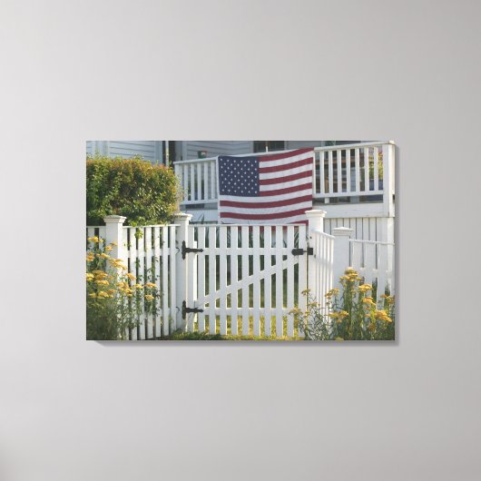 USA, Massachusettes, Gloucester: Patriotischer Zau Leinwanddruck (Vorderseite)