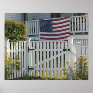 USA, Massachusettes, Gloucester: Patriotischer Zau Poster