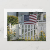 USA, Massachusettes, Gloucester: Patriotischer Zau Postkarte (Vorne/Hinten)
