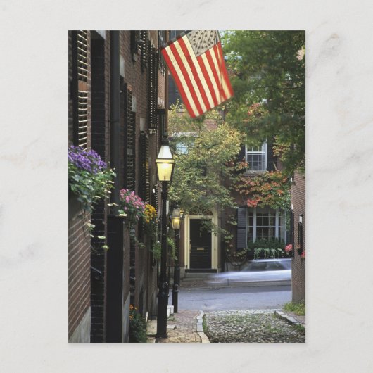 USA, Massachusetts, Boston, Beacon Hill. Postkarte (Vorderseite)