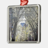 USA, Massachusetts, Boston, Beacon Hill. Silbernes Ornament (Links)