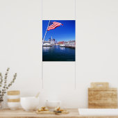 USA, Massachusetts, Boston, Boston harbour, Poster (Küche)