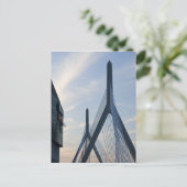 USA, Massachusetts, Boston. Die Zakim-Brücke. 2 Postkarte (Stehend Vorderseite)
