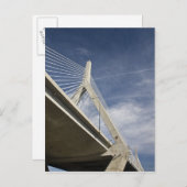 USA, Massachusetts, Boston. Die Zakim-Brücke. Postkarte (Vorne/Hinten)