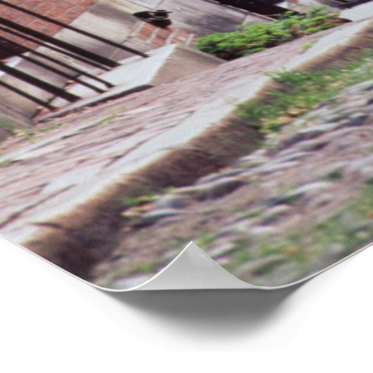 USA, Massachusetts, Boston, Häuser entlang von Aco Poster (Ecke)