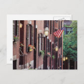 USA, Massachusetts, Boston, Häuser entlang von Aco Postkarte (Vorne/Hinten)