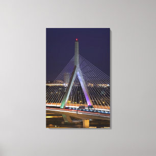 USA, Massachusetts, Boston. Leonard Zakim Leinwanddruck