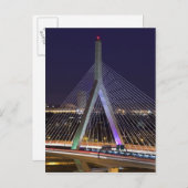 USA, Massachusetts, Boston. Leonard Zakim Postkarte (Vorne/Hinten)