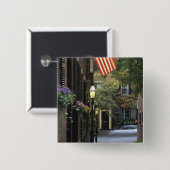 USA, Massachusetts, Boston, Leuchtfeuer-Hügel Button (Vorne & Hinten)