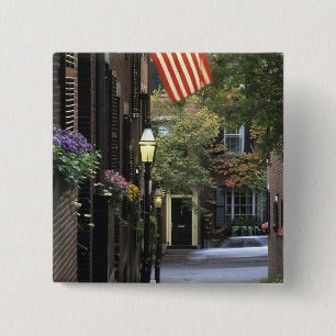 USA, Massachusetts, Boston, Leuchtfeuer-Hügel Button