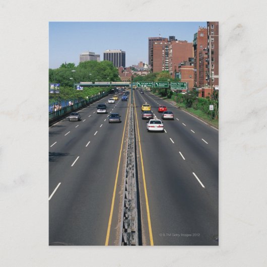 USA, Massachusetts, Boston, Verkehr auf Storrow Postkarte (Vorderseite)