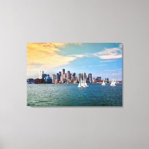 USA, Massachusetts. Boston Wasserfront Skyline 3 Leinwanddruck