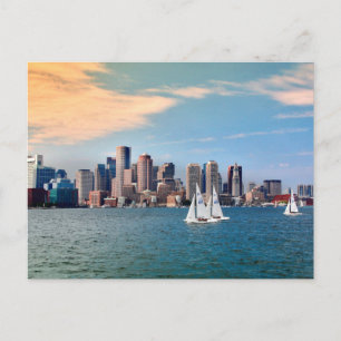 USA, Massachusetts. Boston Wasserfront Skyline 3 Postkarte
