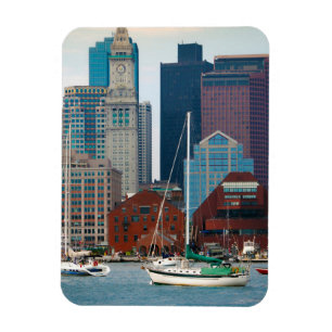 USA, Massachusetts. Boston Wasserfront Skyline Magnet