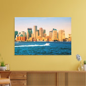 USA, Massachusetts. Boston Waterfront Panorama Leinwanddruck (Insitu (Wohnzimmer))