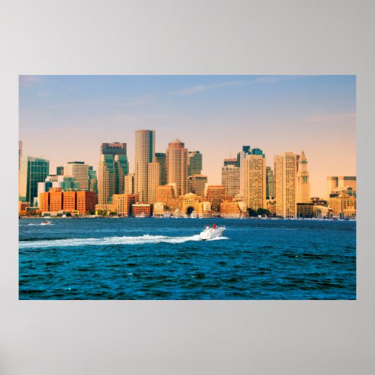 USA, Massachusetts. Boston Waterfront Panorama Poster (Vorne)