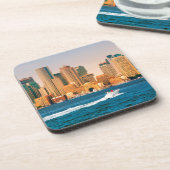 USA, Massachusetts. Boston Waterfront Panorama Untersetzer (Linke Seite)