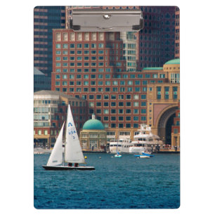 USA, Massachusetts. Boston Waterfront Skyline 2 Klemmbrett