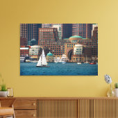 USA, Massachusetts. Boston Waterfront Skyline 2 Leinwanddruck (Insitu (Wohnzimmer))