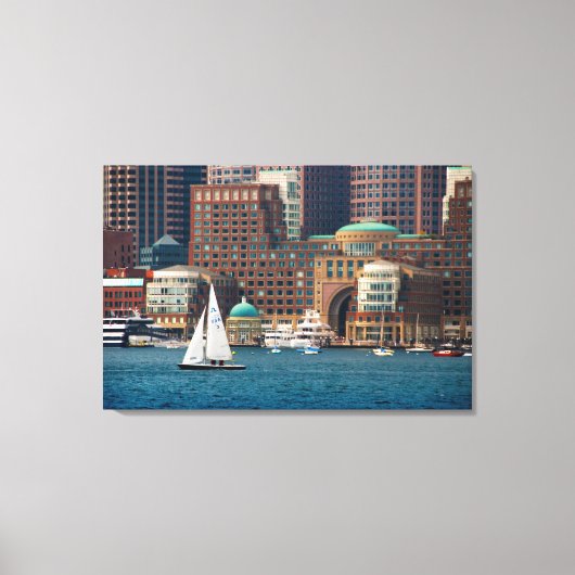USA, Massachusetts. Boston Waterfront Skyline 2 Leinwanddruck (Vorderseite)