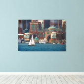 USA, Massachusetts. Boston Waterfront Skyline 2 Leinwanddruck (Insitu (Holzboden))