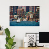 USA, Massachusetts. Boston Waterfront Skyline 2 Poster (Heimbüro)