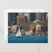 USA, Massachusetts. Boston Waterfront Skyline 2 Postkarte (Vorne/Hinten)