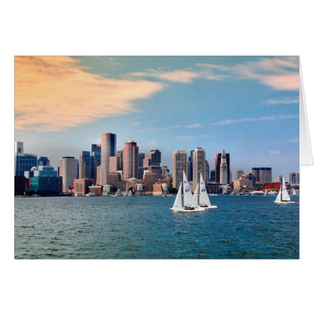 USA, Massachusetts. Boston Waterfront Skyline 3 (Vorderseite (Horizontal))