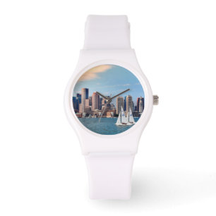 USA, Massachusetts. Boston Waterfront Skyline 3 Armbanduhr