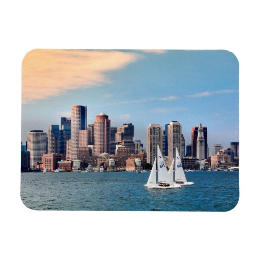 USA, Massachusetts. Boston Waterfront Skyline 3 Magnet (Horizontal)