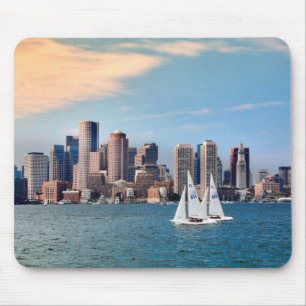 USA, Massachusetts. Boston Waterfront Skyline 3 Mousepad